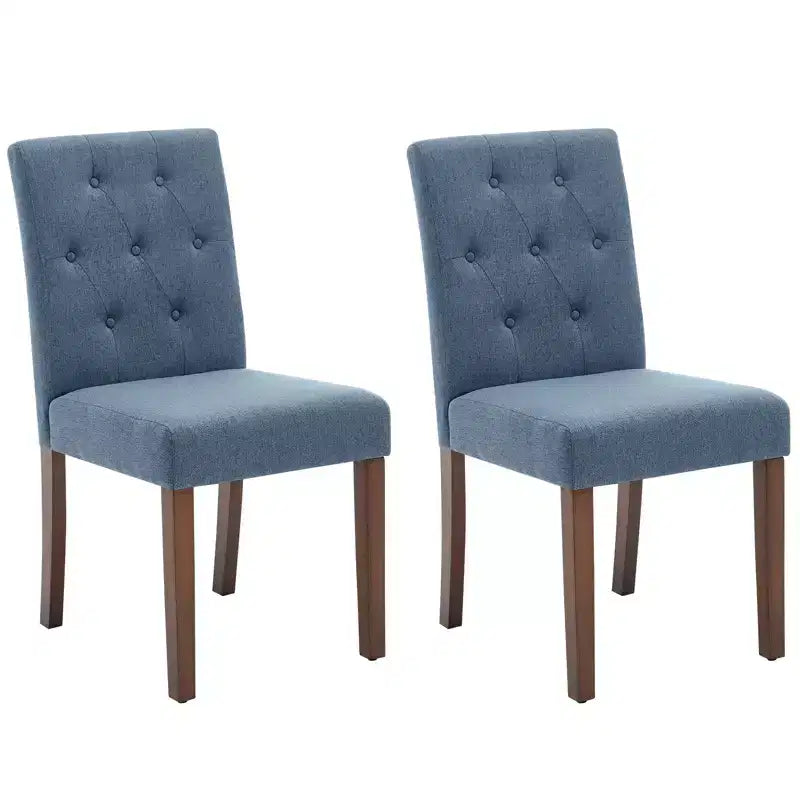 Lot de 2 chaises de salle à manger capitonnées, chaises de cuisine touffues avec siège rembourré, chaises d'appoint confortables sans accoudoirs, chaises Parsons d'appoint pour salon