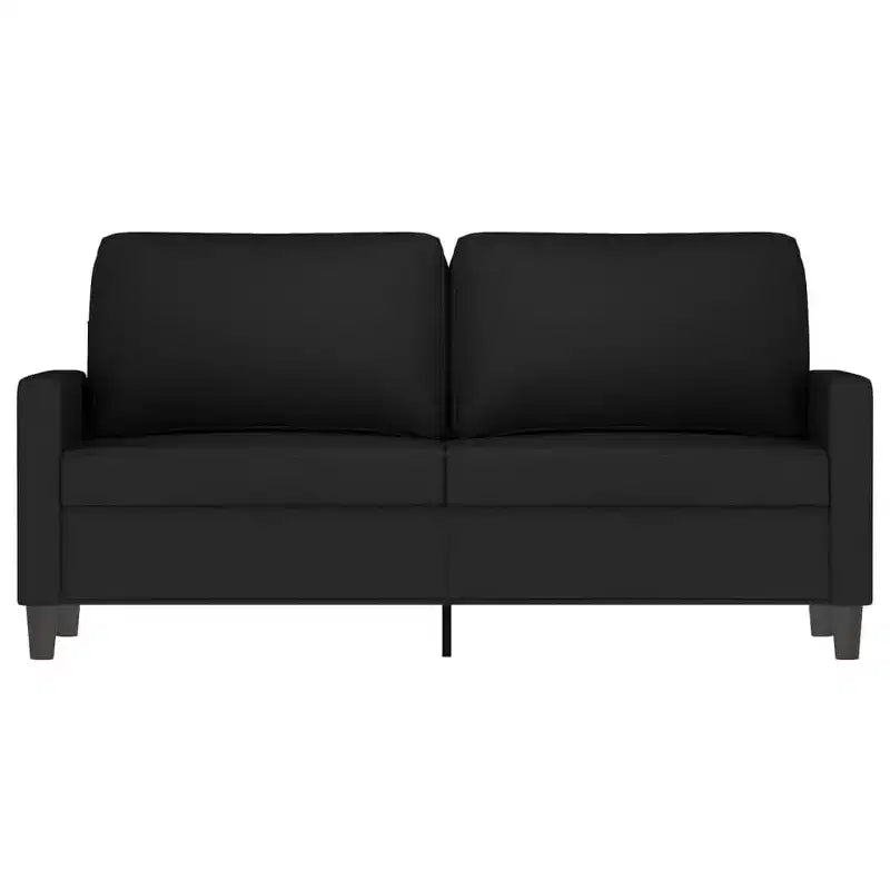 vidaXL 2-Seater Black Velvet Sofa with Sturdy Metal Frame, Comfortable Padded Seating, Ideal for Living Room or Lounge Area