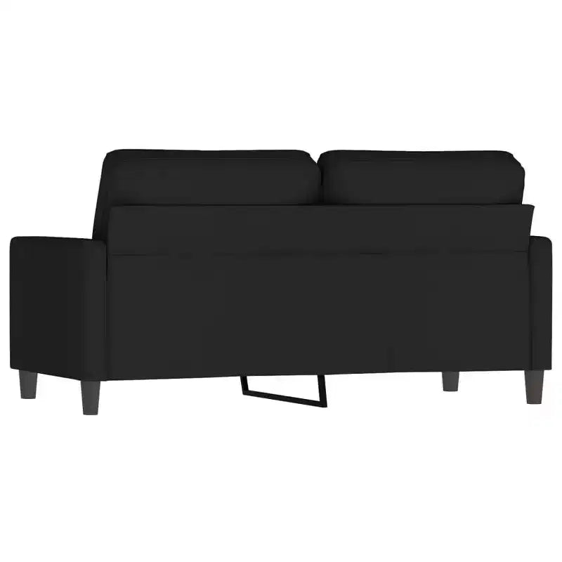 vidaXL 2-Seater Black Velvet Sofa with Sturdy Metal Frame, Comfortable Padded Seating, Ideal for Living Room or Lounge Area