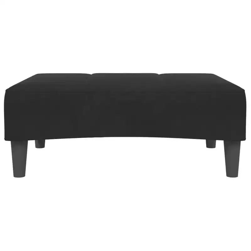 vidaXL 2-Seater Sofa Bed with Footstool Black Velvet - Convertible Sleeper Couch for Living Room/Office