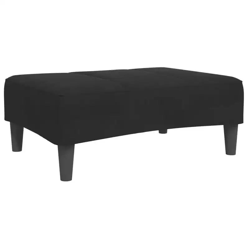 vidaXL 2-Seater Sofa Bed with Footstool Black Velvet - Convertible Sleeper Couch for Living Room/Office