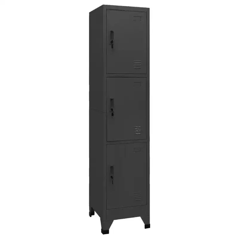 vidaXL Casier de rangement Anthracite Acier Serrures standard Casier de rangement