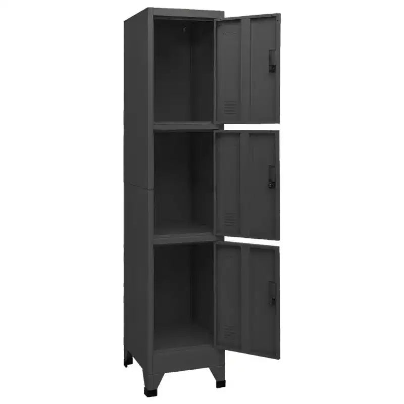 vidaXL Casier de rangement Anthracite Acier Serrures standard Casier de rangement