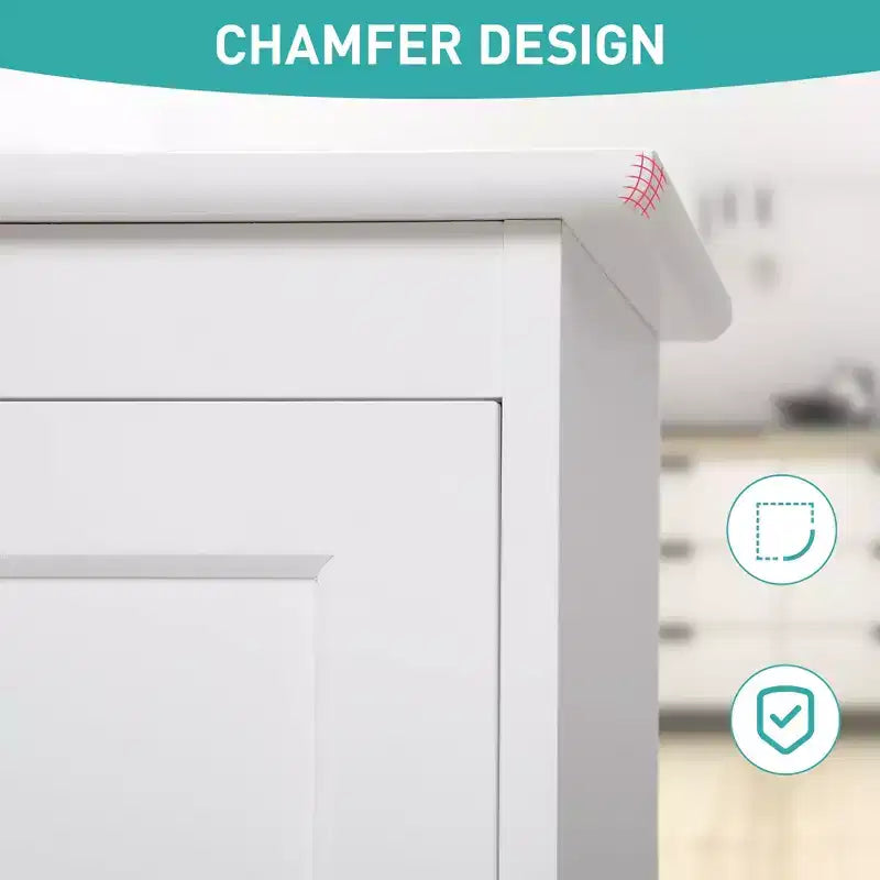 Sandinrayli 10 Gal. Armoire à poubelle basculante avec porte à angle réglable pour buanderie, cuisine ou poubelle en bois