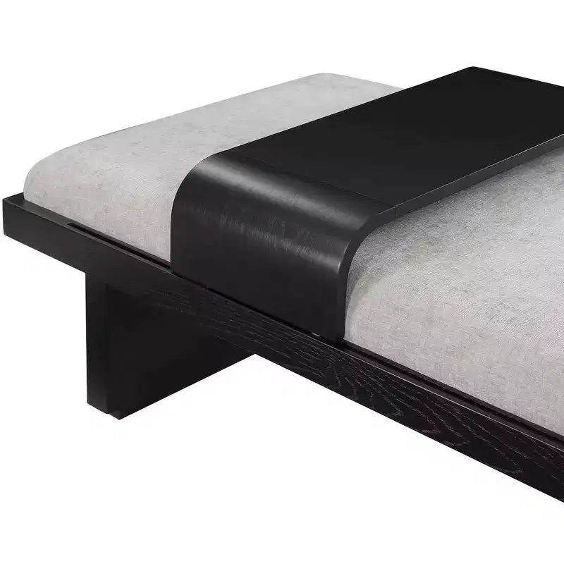 Meridian Furniture,Arlington Chenille Fabric Bench