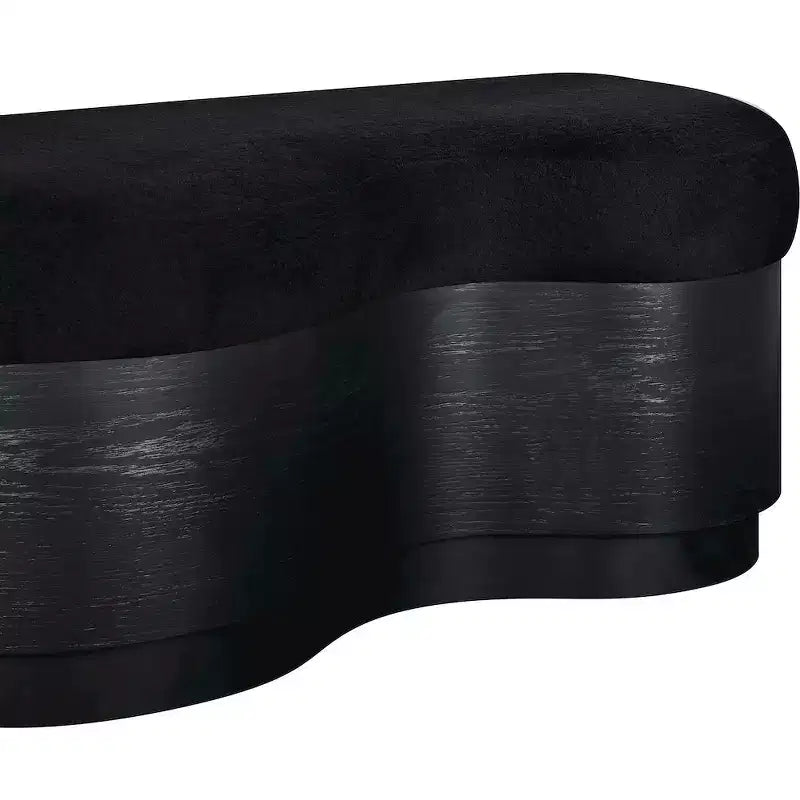 Meridian Furniture, Banc en Tissu Velours Fourrure Savoy
