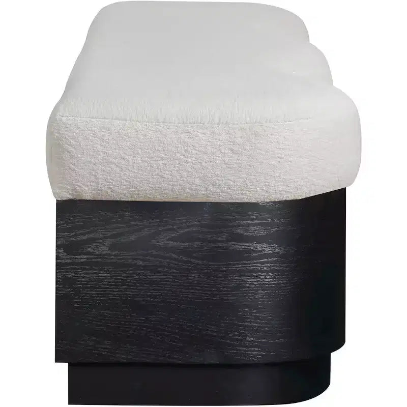 Meridian Furniture, Banc en Tissu Velours Fourrure Savoy