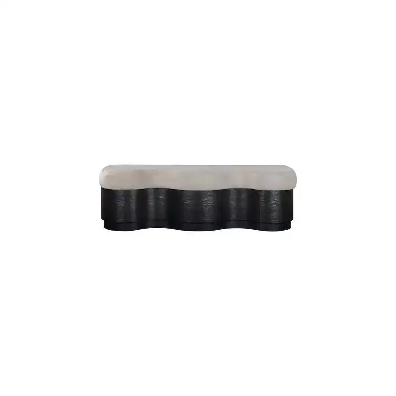 Meridian Furniture, Banc en Tissu Velours Fourrure Savoy
