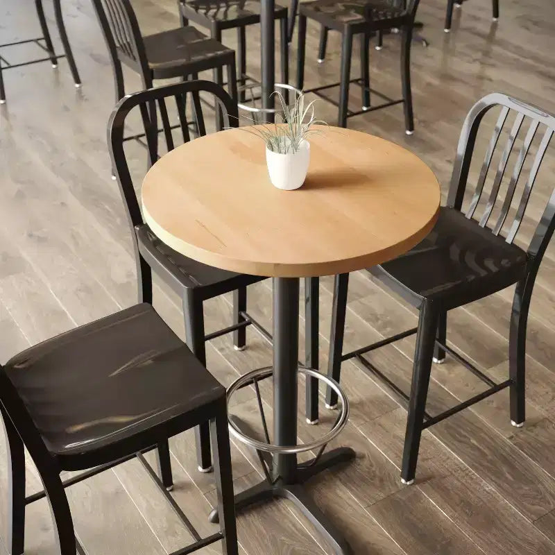 Flash Furniture Bennett Solid Wood Indoor 1.5 Inch Thick Round Tabletop