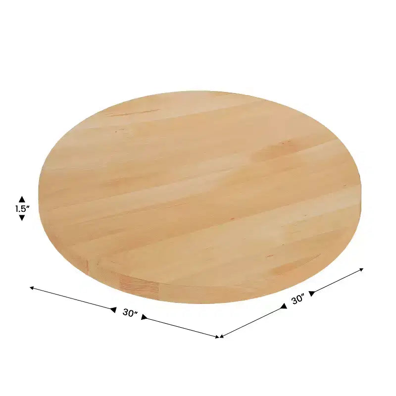 Flash Furniture Bennett Solid Wood Indoor 1.5 Inch Thick Round Tabletop