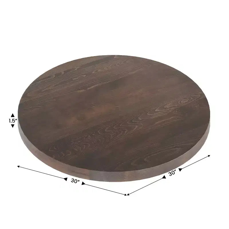 Flash Furniture Bennett Solid Wood Indoor 1.5 Inch Thick Round Tabletop