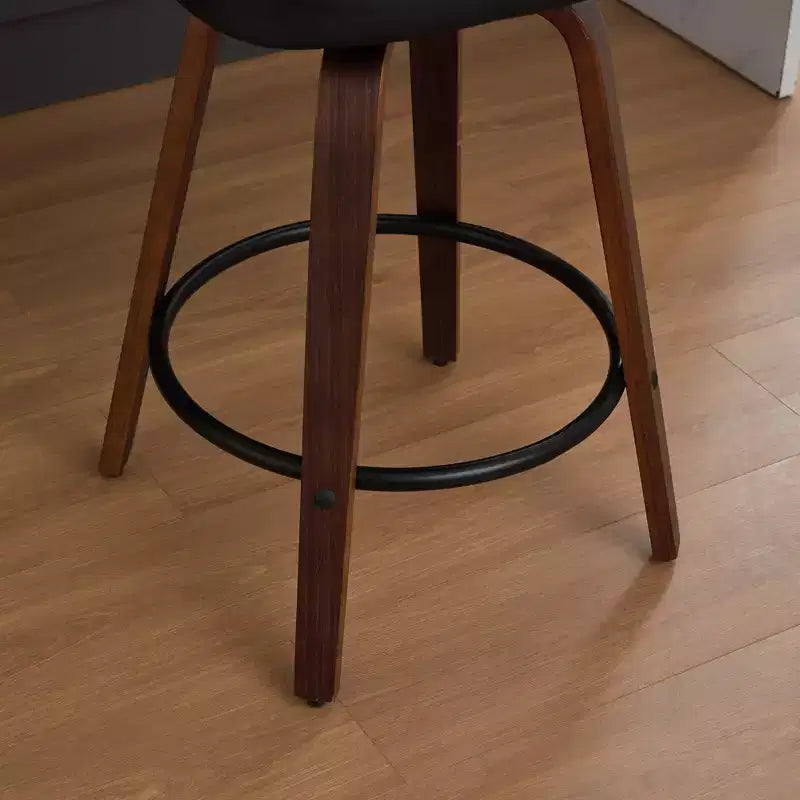 CLIHOME Set of 2 Counter Height Bar Stools - 26 Rattan Counter Height Stools With Cane Back and Upholstered Seat