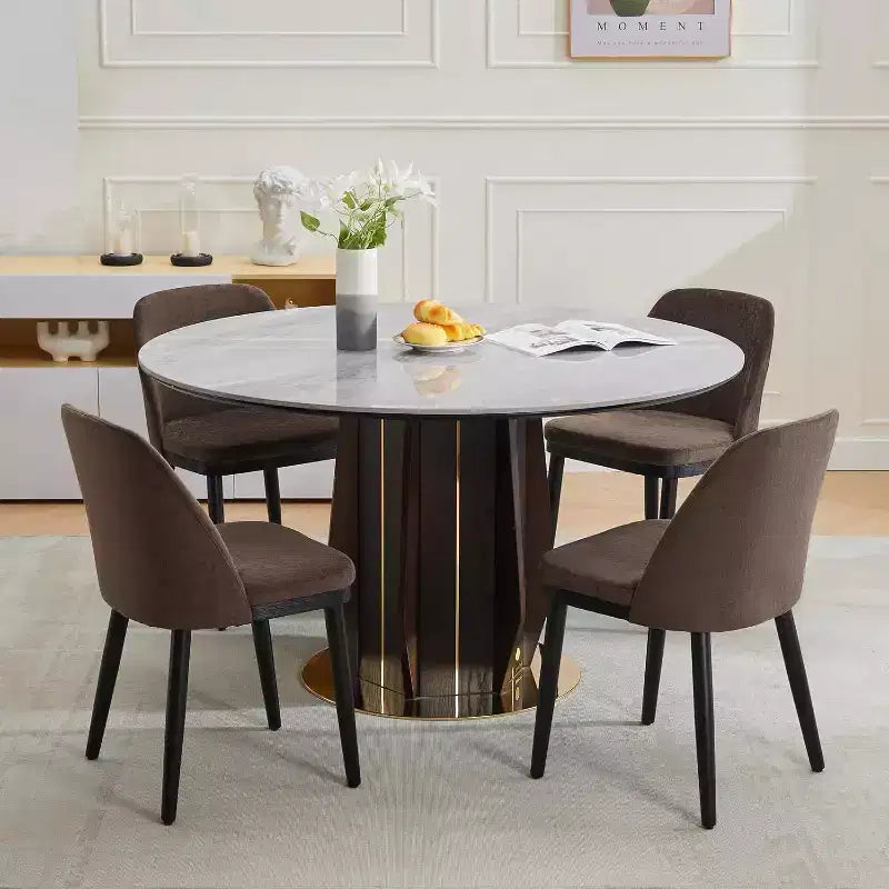 Lot de 2 chaises de salle à manger modernes, chaise de cuisine rembourrée en lin, chaise de salle à manger avec dossier incurvé, pieds en bois massif, pour cuisine, salle à manger
