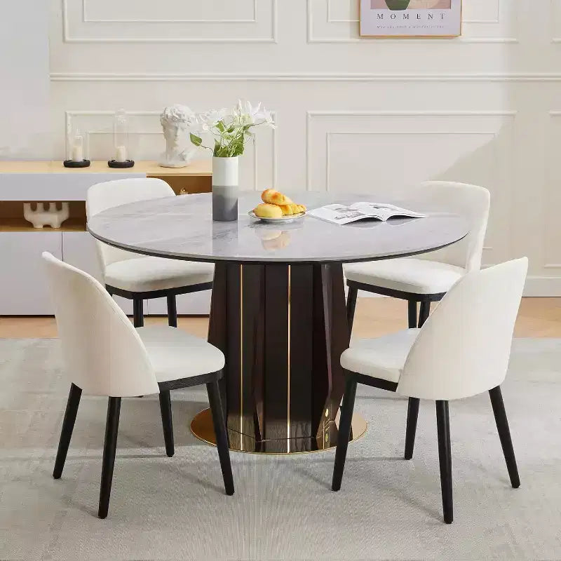 Lot de 2 chaises de salle à manger modernes, chaise de cuisine rembourrée en lin, chaise de salle à manger avec dossier incurvé, pieds en bois massif, pour cuisine, salle à manger