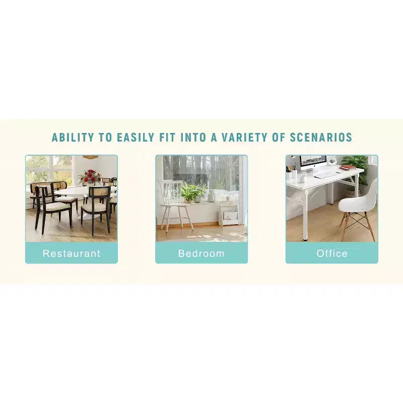 MAYEERTY Lot de 4 chaises de salle à manger ergonomiques noires minimalistes dossier incurvé assise confortable