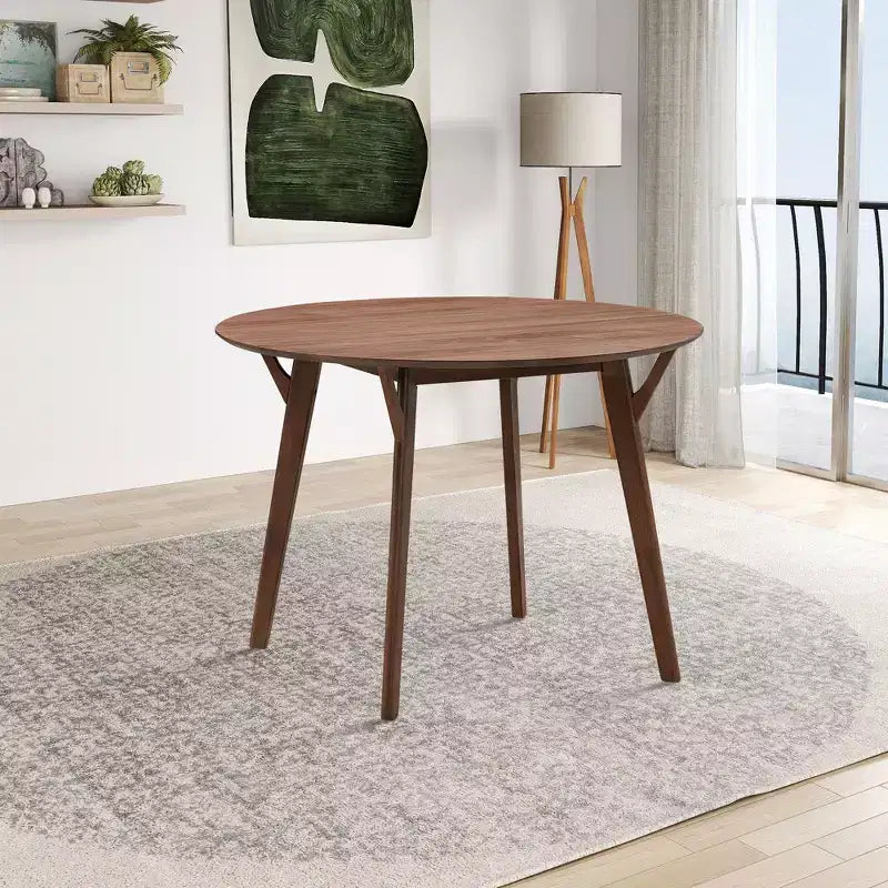Okak 42 Round Wooden Dining Table Kitchen Table Dining Table for 4 for Dining Room