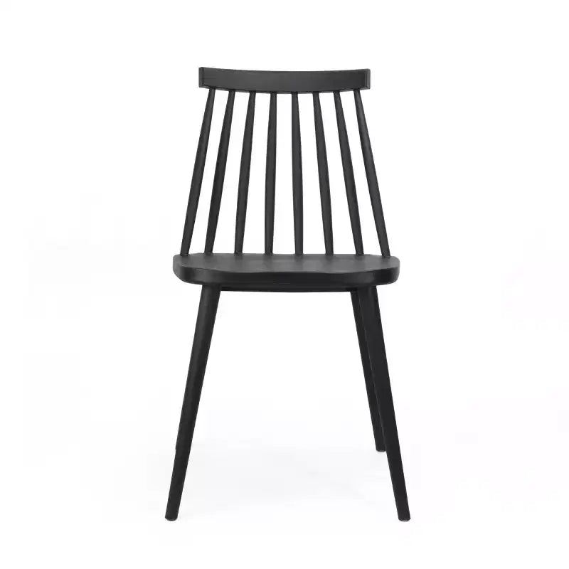 Chaises de salle à manger en plastique GDFStudio Boyd Farmhouse à dossier fuseau (Lot de 2)