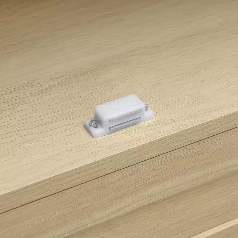 Meuble de cuisine Okak avec arche, Meuble haut avec 2 tiroirs et porte en rotin, Armoire polyvalente pour salon et salle à manger, Naturel