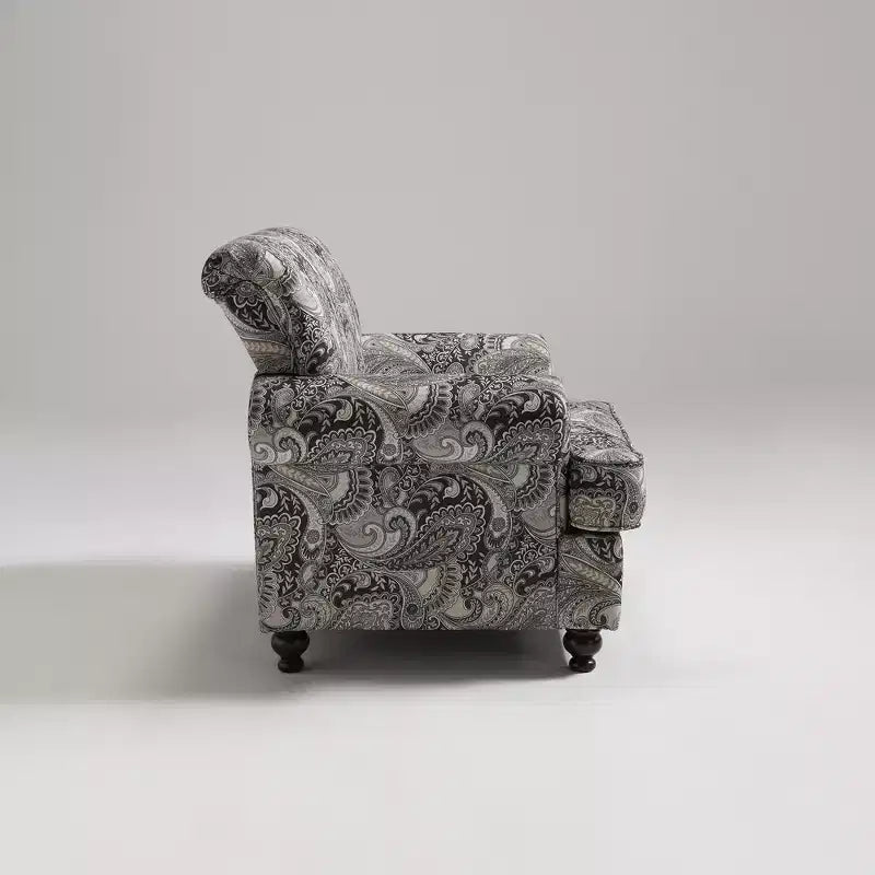 Floral Upholstered Chair - Chenille Fabric,Cozy Lounge Chair for Living Room, Bedroom, or Office