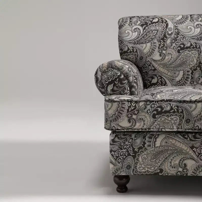 Floral Upholstered Chair - Chenille Fabric,Cozy Lounge Chair for Living Room, Bedroom, or Office