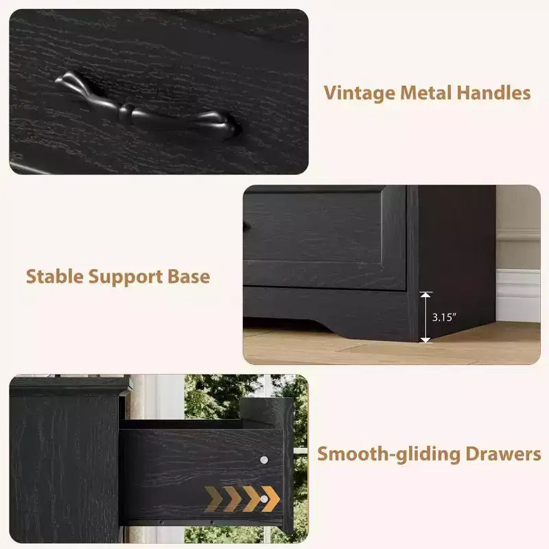 5/6 Drawers Dresser for Bedroom,Chest of Drawers,Farmhouse Modern Wooden Dresser,Storage Organizer Dresser for Bedroom,Living Room,Kids Room