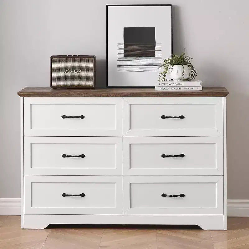 5/6 Drawers Dresser for Bedroom,Chest of Drawers,Farmhouse Modern Wooden Dresser,Storage Organizer Dresser for Bedroom,Living Room,Kids Room