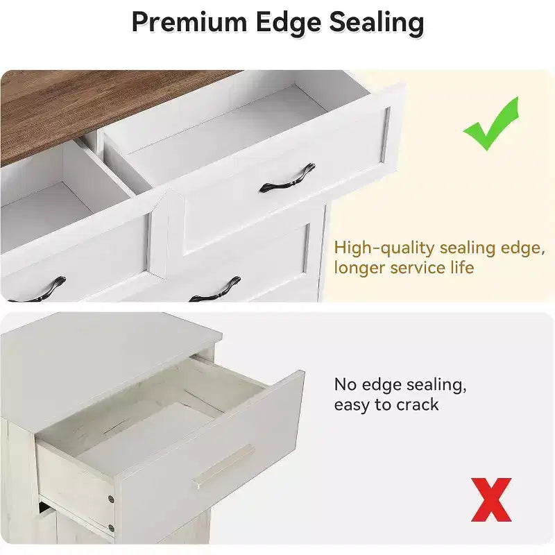 5/6 Drawers Dresser for Bedroom,Chest of Drawers,Farmhouse Modern Wooden Dresser,Storage Organizer Dresser for Bedroom,Living Room,Kids Room