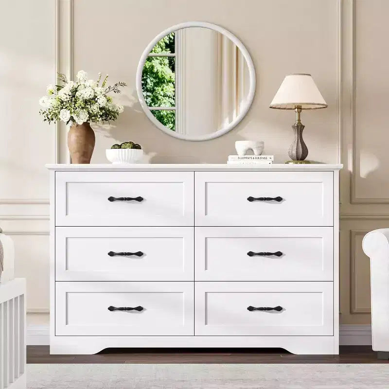 5/6 Drawers Dresser for Bedroom,Chest of Drawers,Farmhouse Modern Wooden Dresser,Storage Organizer Dresser for Bedroom,Living Room,Kids Room