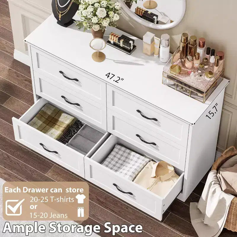 5/6 Drawers Dresser for Bedroom,Chest of Drawers,Farmhouse Modern Wooden Dresser,Storage Organizer Dresser for Bedroom,Living Room,Kids Room