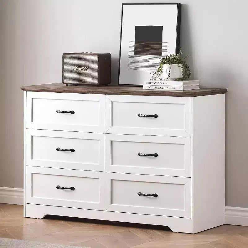 5/6 Drawers Dresser for Bedroom,Chest of Drawers,Farmhouse Modern Wooden Dresser,Storage Organizer Dresser for Bedroom,Living Room,Kids Room
