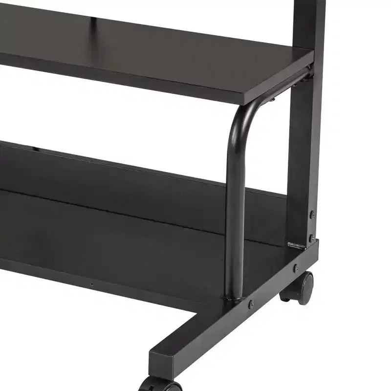 Karl Home Rolling & Height Adjustable Computer Desk Laptop Table Side Table End Table with with Charging Station, 2 USB Ports