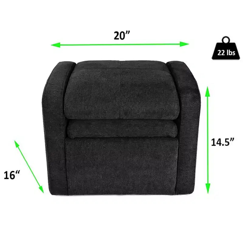 Stash Comfy Kids Sofa Chair Cute toddler chair with toy storage chest for boys and girls Black Uncaged Ergonomics
