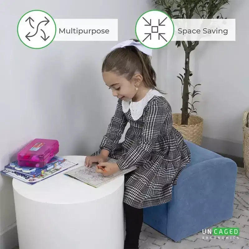 Stash Comfy Kids Sofa Chair Cute toddler chair with toy storage chest for boys and girls Black Uncaged Ergonomics