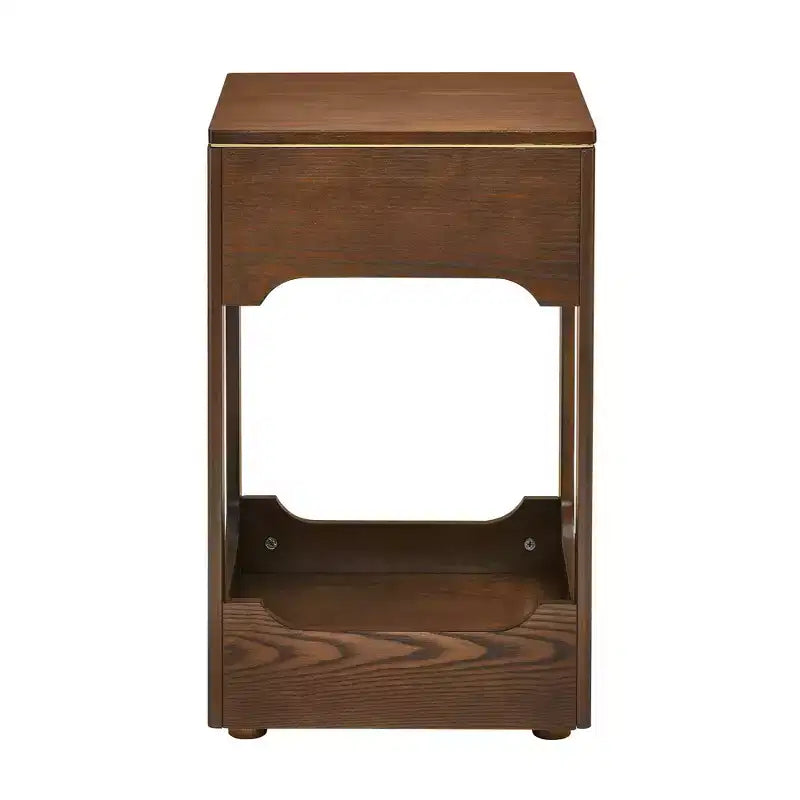 Table d'appoint GDFStudio Gorrath avec plateau relevable et étagère de rangement, style moderne du milieu du siècle