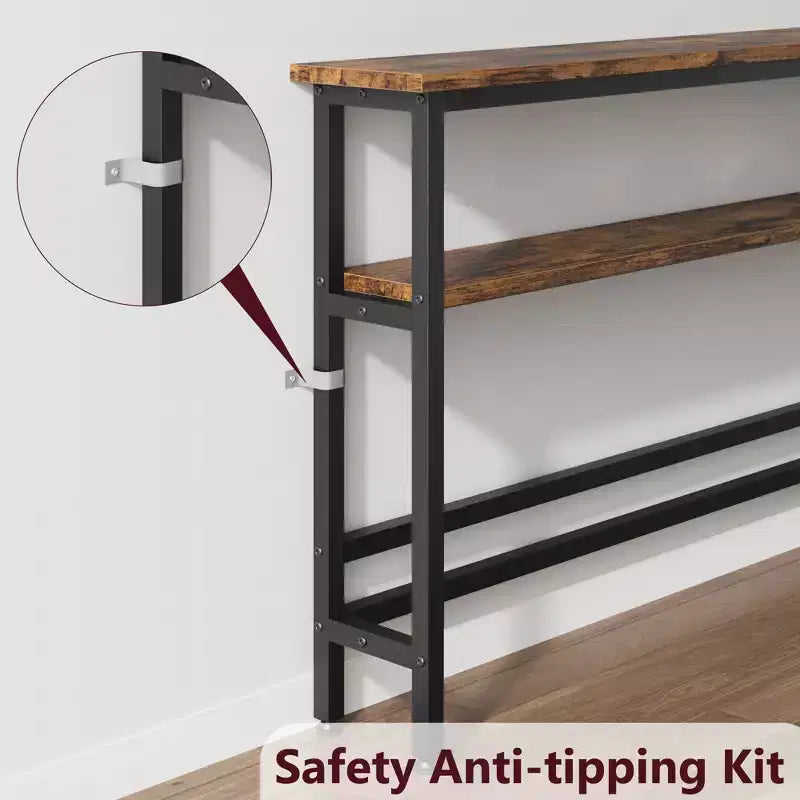 Slim Entryway Console Table - 2-Tier Narrow Side Table for Hallway & Living Room