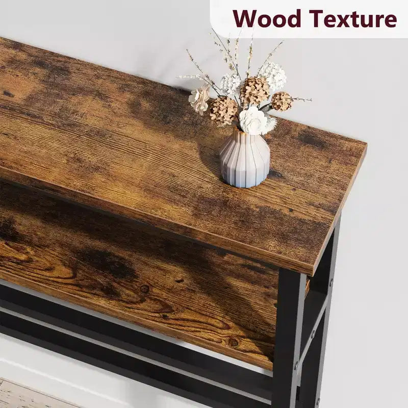 Slim Entryway Console Table - 2-Tier Narrow Side Table for Hallway & Living Room