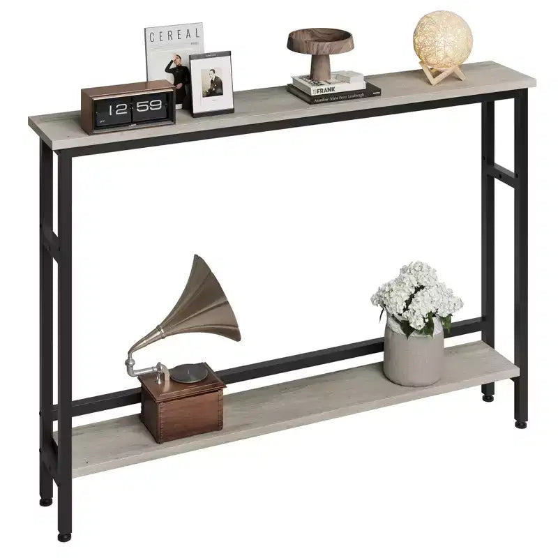 Slim Entryway Console Table - 2-Tier Narrow Side Table for Hallway & Living Room