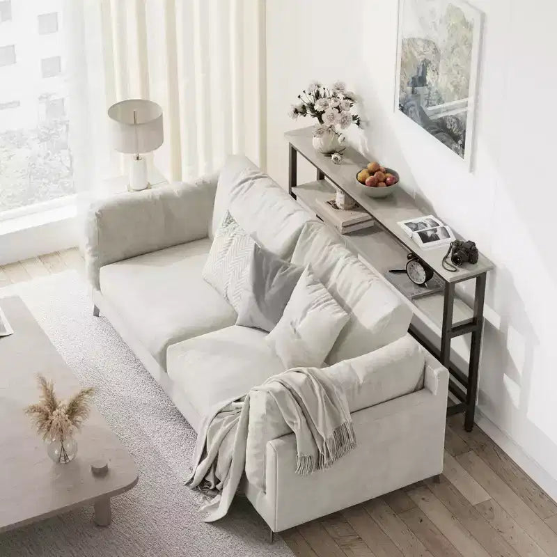 Slim Entryway Console Table - 2-Tier Narrow Side Table for Hallway & Living Room