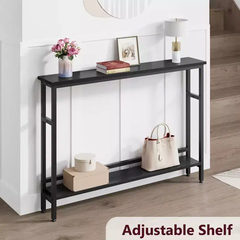 Slim Entryway Console Table - 2-Tier Narrow Side Table for Hallway & Living Room