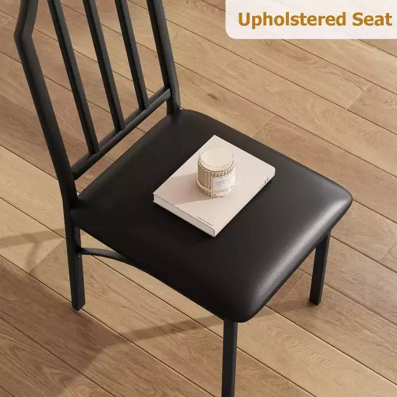 3/ 5 Pieces Dining Table Set for 2/ 4, Small Kitchen Table with Upholstered Chairs, Kitchen Table Chairs Set of 2/ 4, Ideal for Home