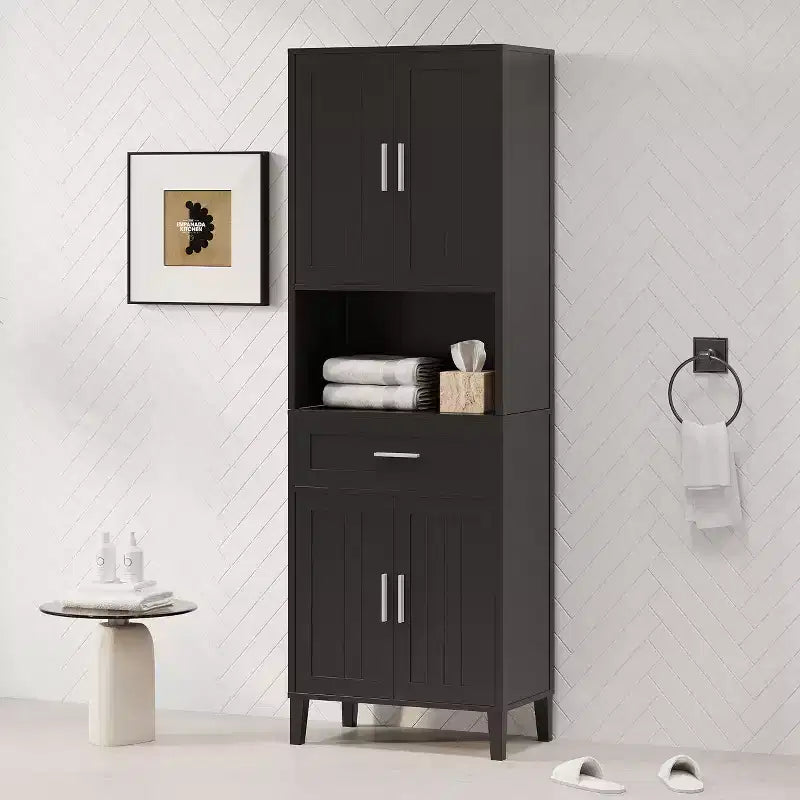 Okak Tall Freestanding Bathroom Cabinet with Doors & Drawers/Shelves,Floor Storage Cabinet Unit for Bathroom,Kitchen