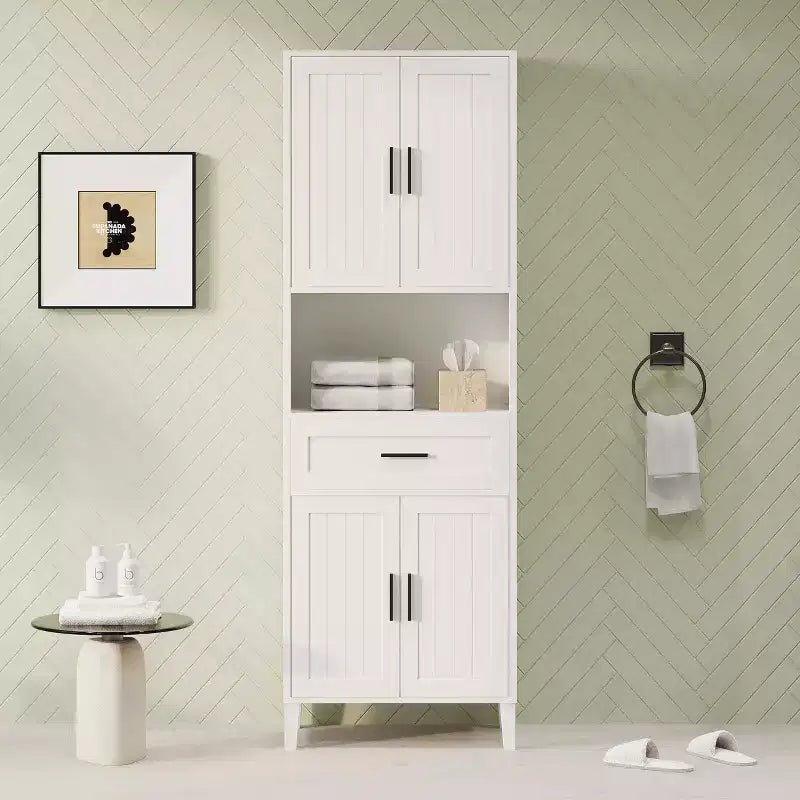 Okak Tall Freestanding Bathroom Cabinet with Doors & Drawers/Shelves,Floor Storage Cabinet Unit for Bathroom,Kitchen