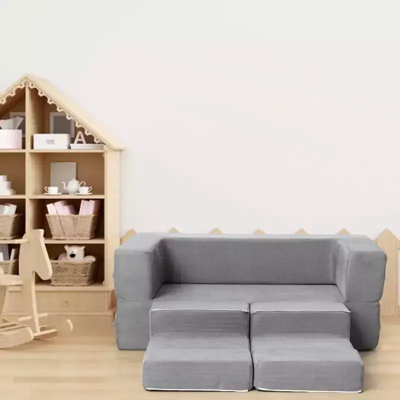 Kids Sofa Couch, Modular Baby Floor Sofa, Toddler Play Couch for Playroom Furniture, Sectional Couch for Children, Convertible Foam and Floor Cushion