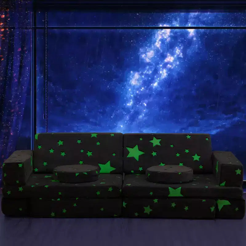 Kids Sofa Couch, Modular Baby Floor Sofa, Toddler Play Couch for Playroom Furniture, Sectional Couch for Children, Convertible Foam and Floor Cushion