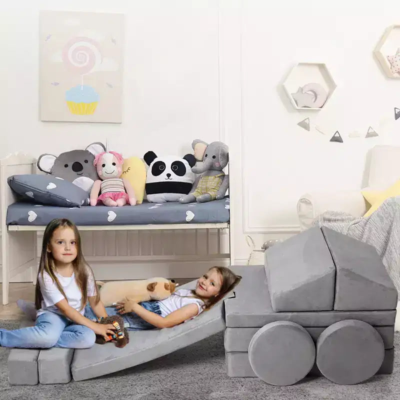 Kids Sofa Couch, Modular Baby Floor Sofa, Toddler Play Couch for Playroom Furniture, Sectional Couch for Children, Convertible Foam and Floor Cushion