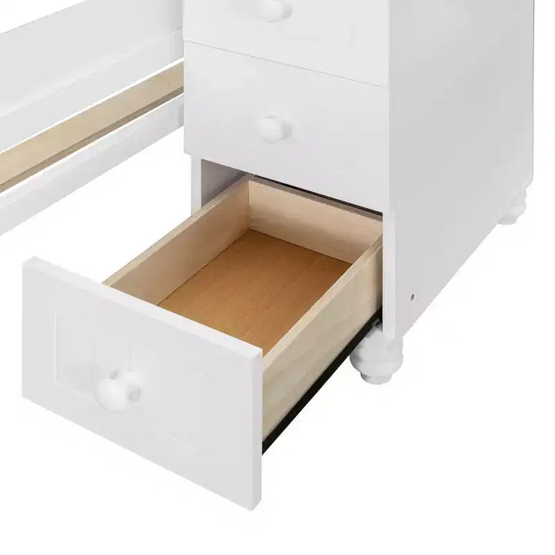 Lit superposé double sur complet Merax Ultimate avec bureau, armoire de rangement, tiroirs et étagères