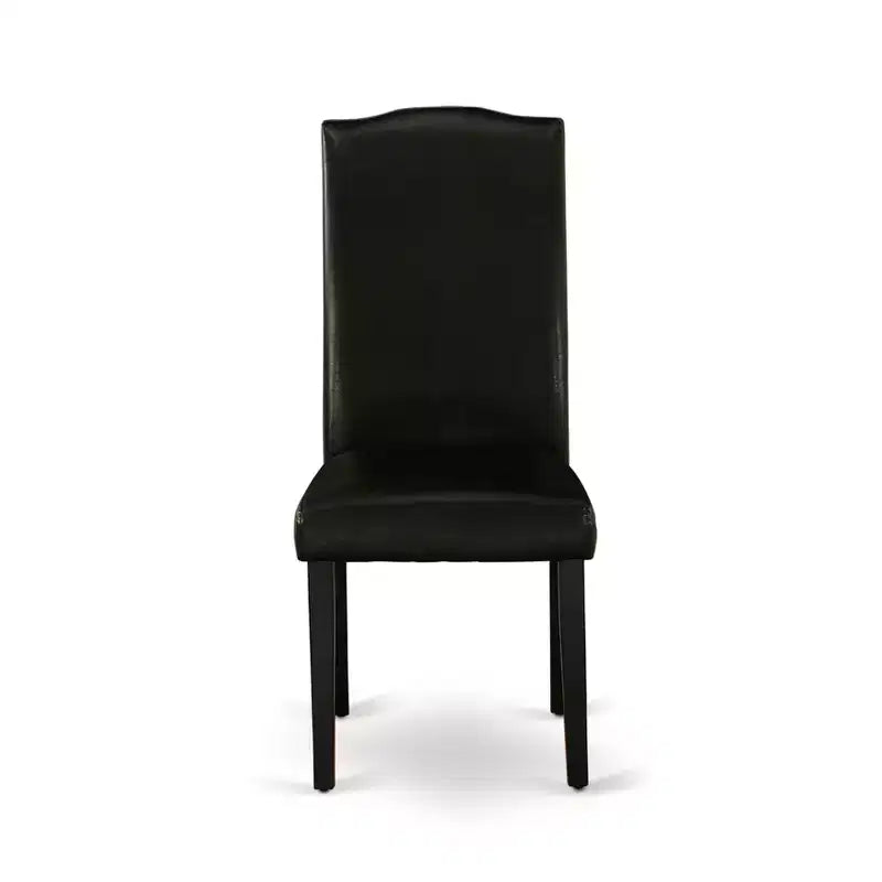 HomeStock Artisanal Attic Parson Leather Chair, Lot de 2