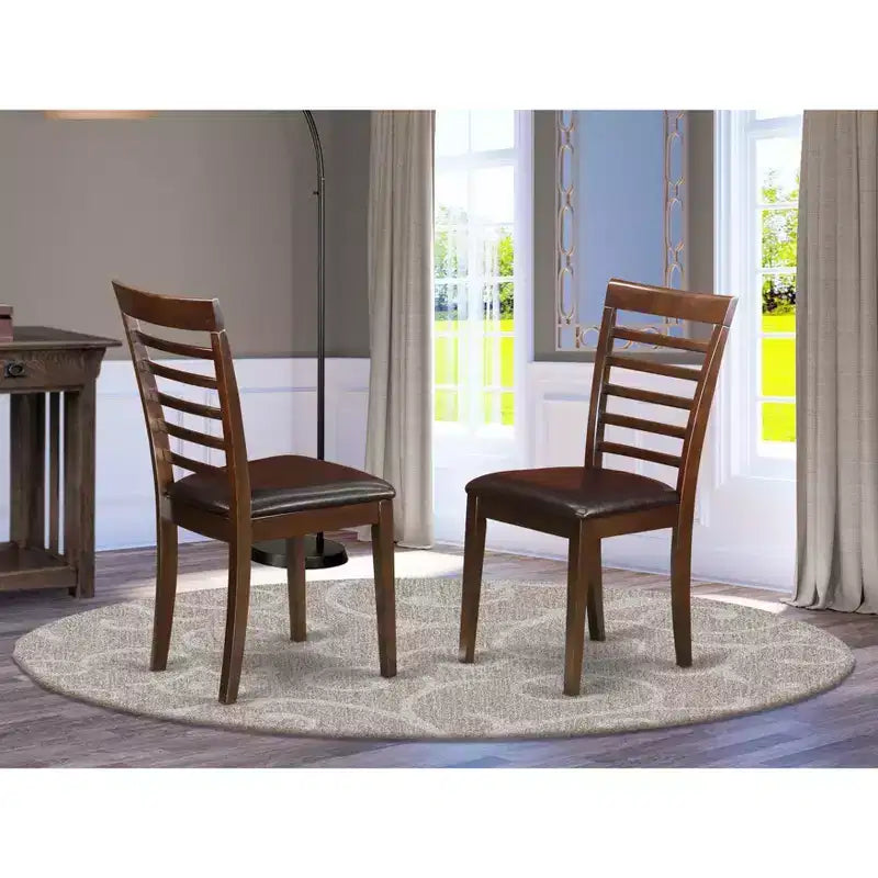 Lot de 2 chaises de cuisine HomeStock acajou Suburban Soiree