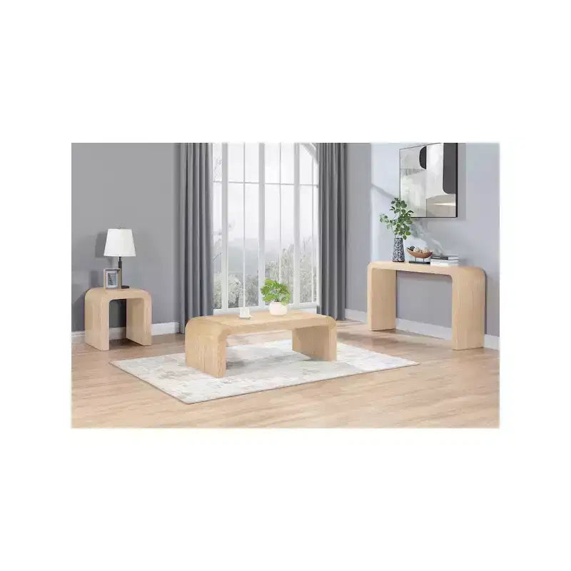 Meridian Furniture,Toulon Oak Veneer Coffee Table