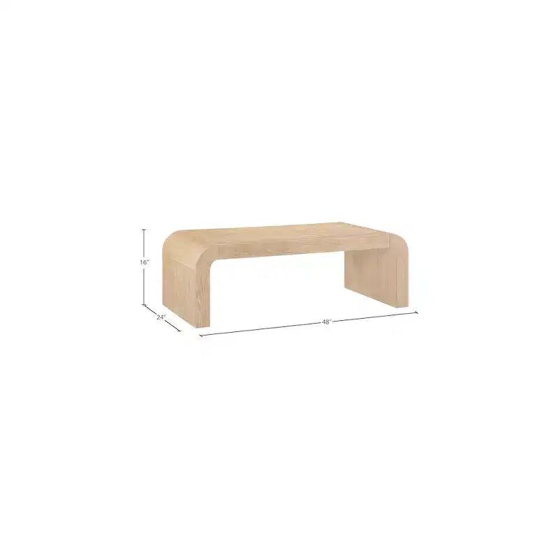 Meridian Furniture,Toulon Oak Veneer Coffee Table